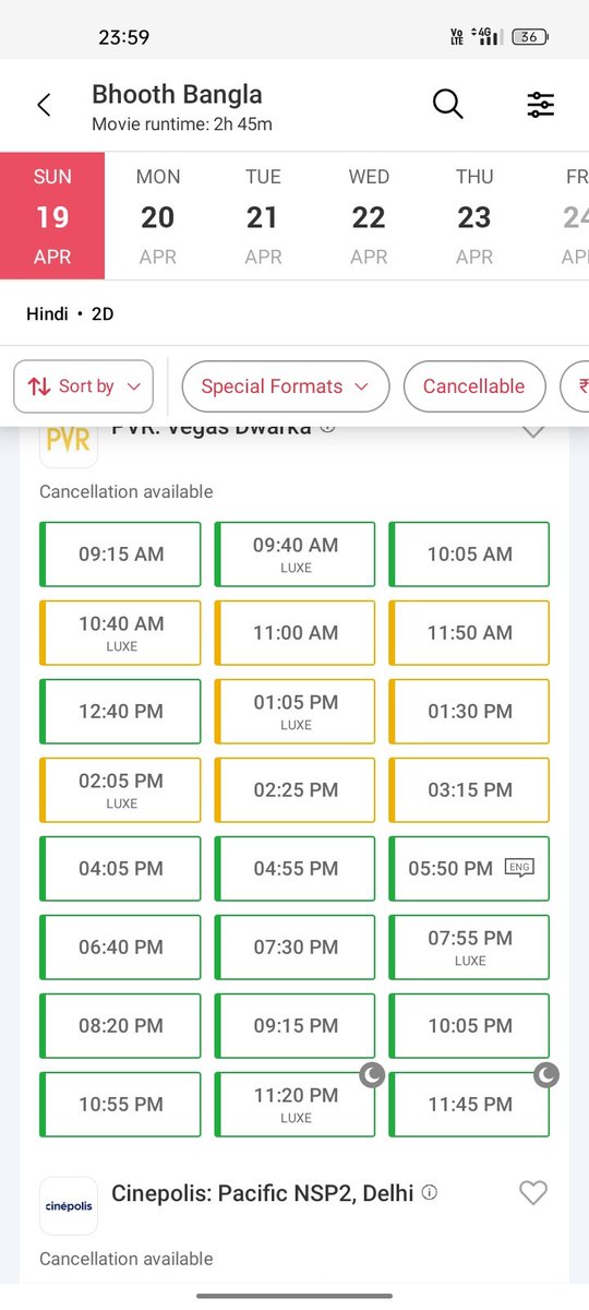 Shiv__8895's tweet photo. In Delhi 
129+ shows Filling Fast ⏩ 
For Sunday 

#Bhoothbangla #BhoothBanglaPublicReview
#Tabu #BhoothBanglaReview
#BhoothBanglaInCinemasTonight
#AkshayKumar #Priyadarshan #Tabu #PareshRawal #WamiqaGabbi #EktaaKapoor https://t.co/nO5M4Wfvfx