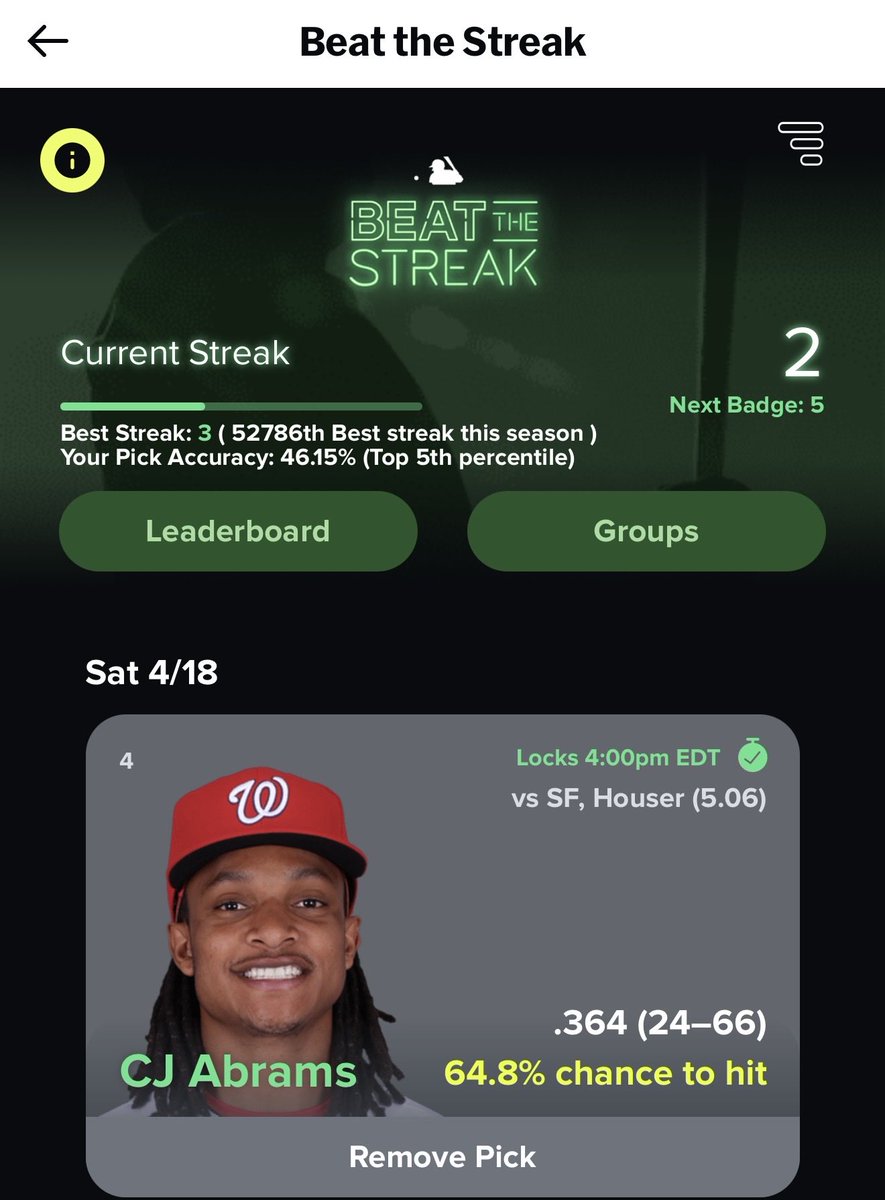 Hit Streak Tracker tweet media