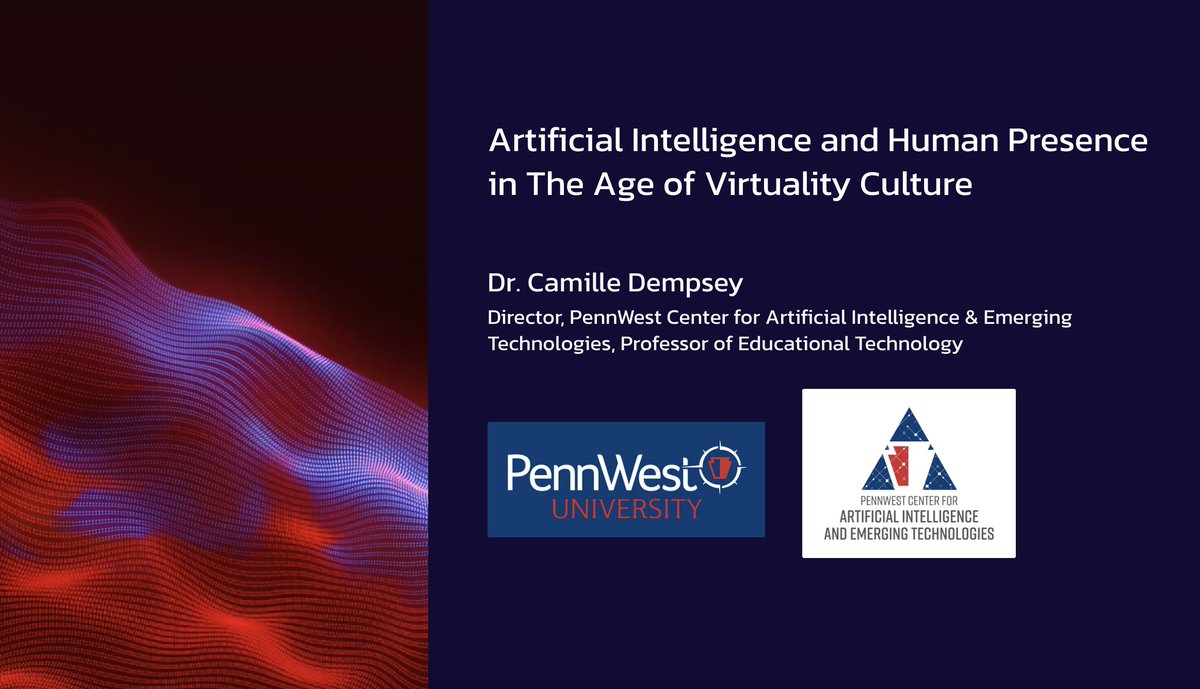 DrVirtuality's tweet photo. Completed 1st AI presentation today at the Technology Research Symposium of the PA Educational Communications and Technology Association. #AI #presence #virtualityculture https://t.co/0hQMhzqq8o
