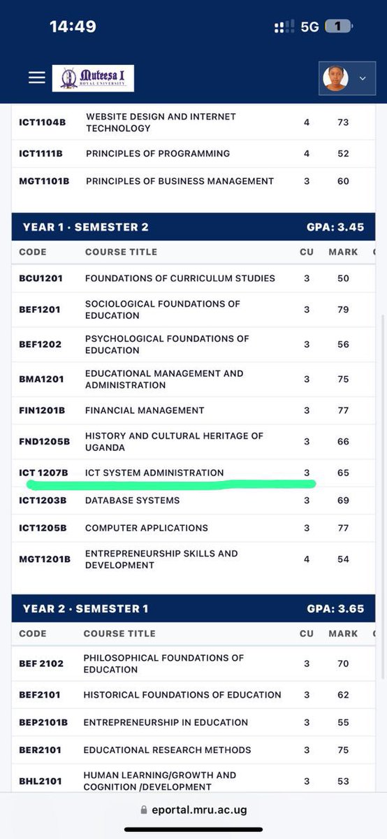 🚨🚨‼️‼️‼️Breaking news 🚨 <a href="/MuteesaIRoyal/">Muteesa I Royal University</a> electrol commission and administration has disqualified <a href="/NUP_Ug/">National Unity Platform</a> candidate  <a href="/NanyangeShakira/">Nanyange Shakirah</a> saying that she has some missing marks but on her portal the marks are there, as you can see in the pic 2. Our question is what is wrong ? This is