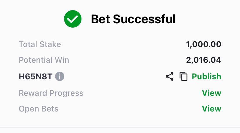 Jollyxpunta's tweet image. 10 days rollover challenge ⌛️💼💸

Day 1 🔋

2 odds  ▶️ H65N8T

We pray for green 🤲✅

#evening #xavisimon #delap #todayissaturday #chelsea #manu