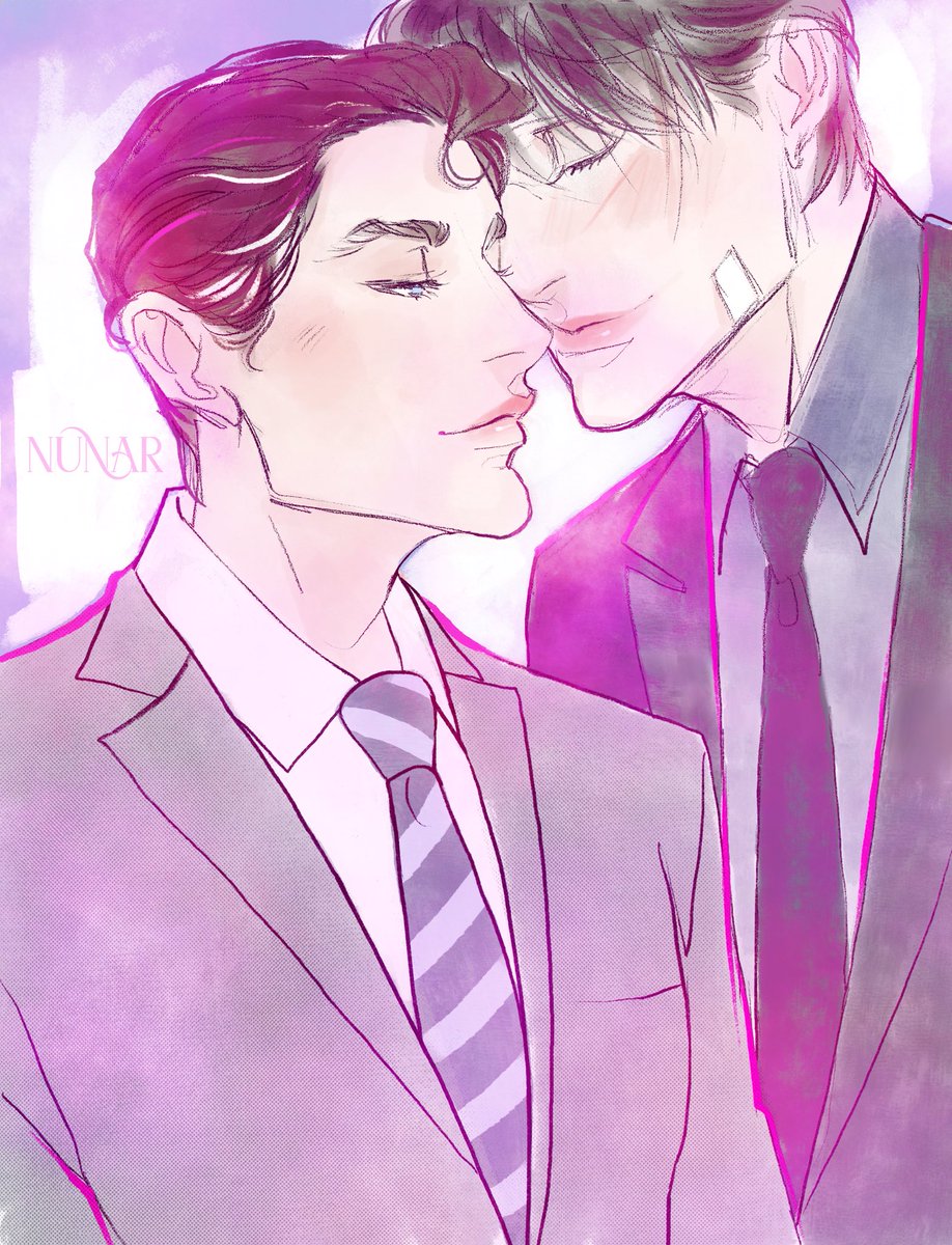 #Fischerprice 💜 I wanted to draw Nolan’s pretty grey suit! \(//∇//)\