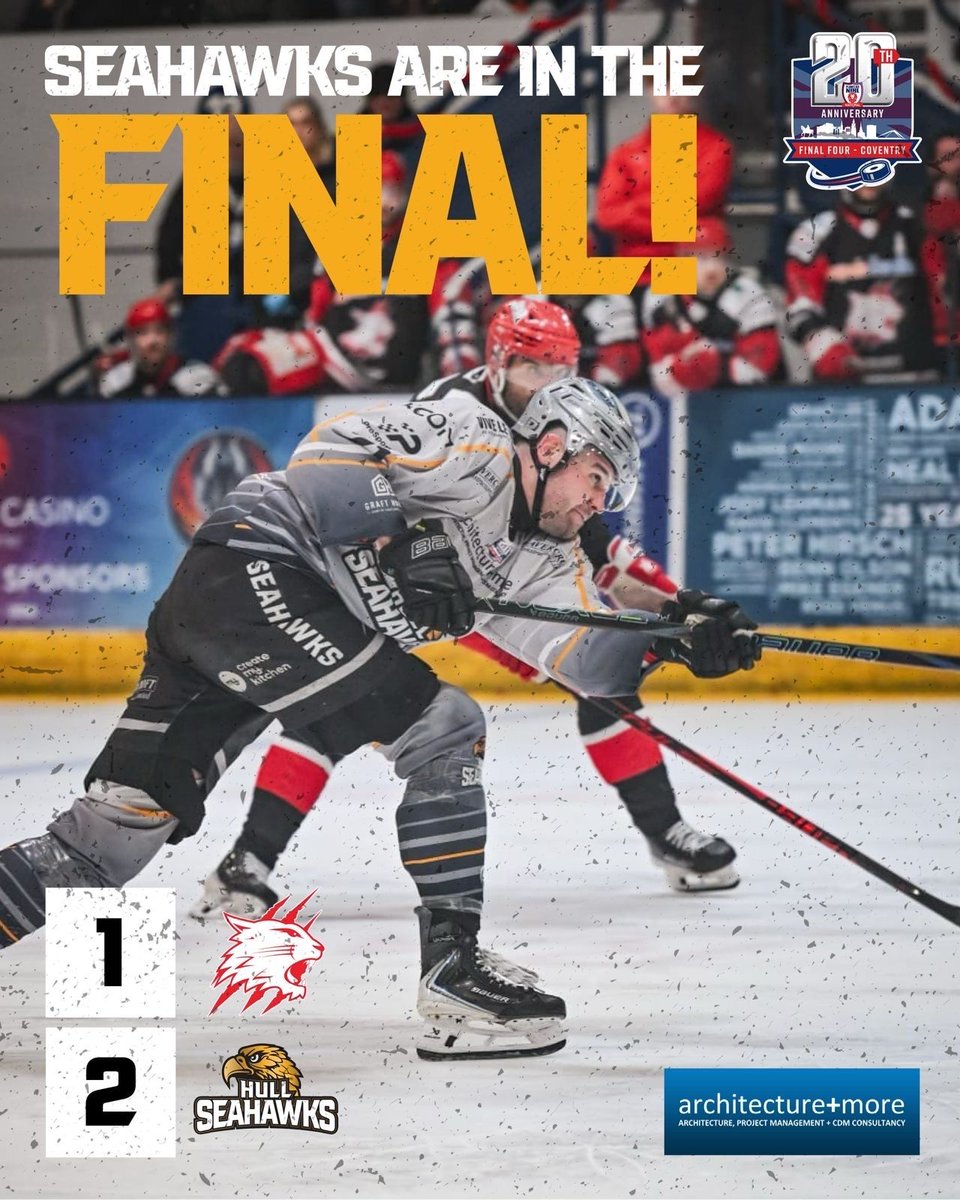 hullseahawks's tweet photo. 60:00 | SEAHAWKS WINNNN & WE’RE THROUGH THE FINAL! 🚨

Swindon Wildcats 🐱 1-2 🦅 Hull Seahawks

History has been made yet again this season as Owen Bruton’s brace sees the Hull Seahawks qualify for the Final Four weekend playoff final tomorrow evening against the Leeds Knights at 16:00! 😍

LETS GO SEAHAWKS! ⚫️⚪️