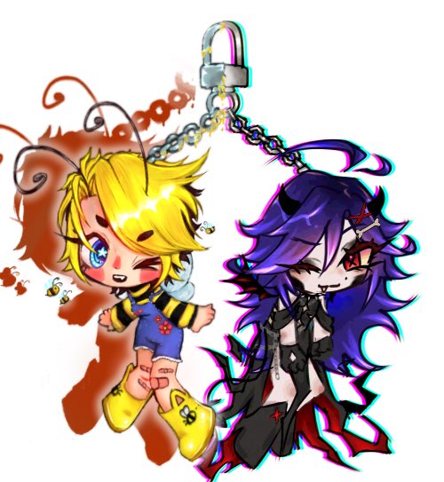veeinat0r's tweet image. collab with a friend using my oc apis (left) and their persona (right)!

i'm new to this kind of x thing

#art #bee #collab