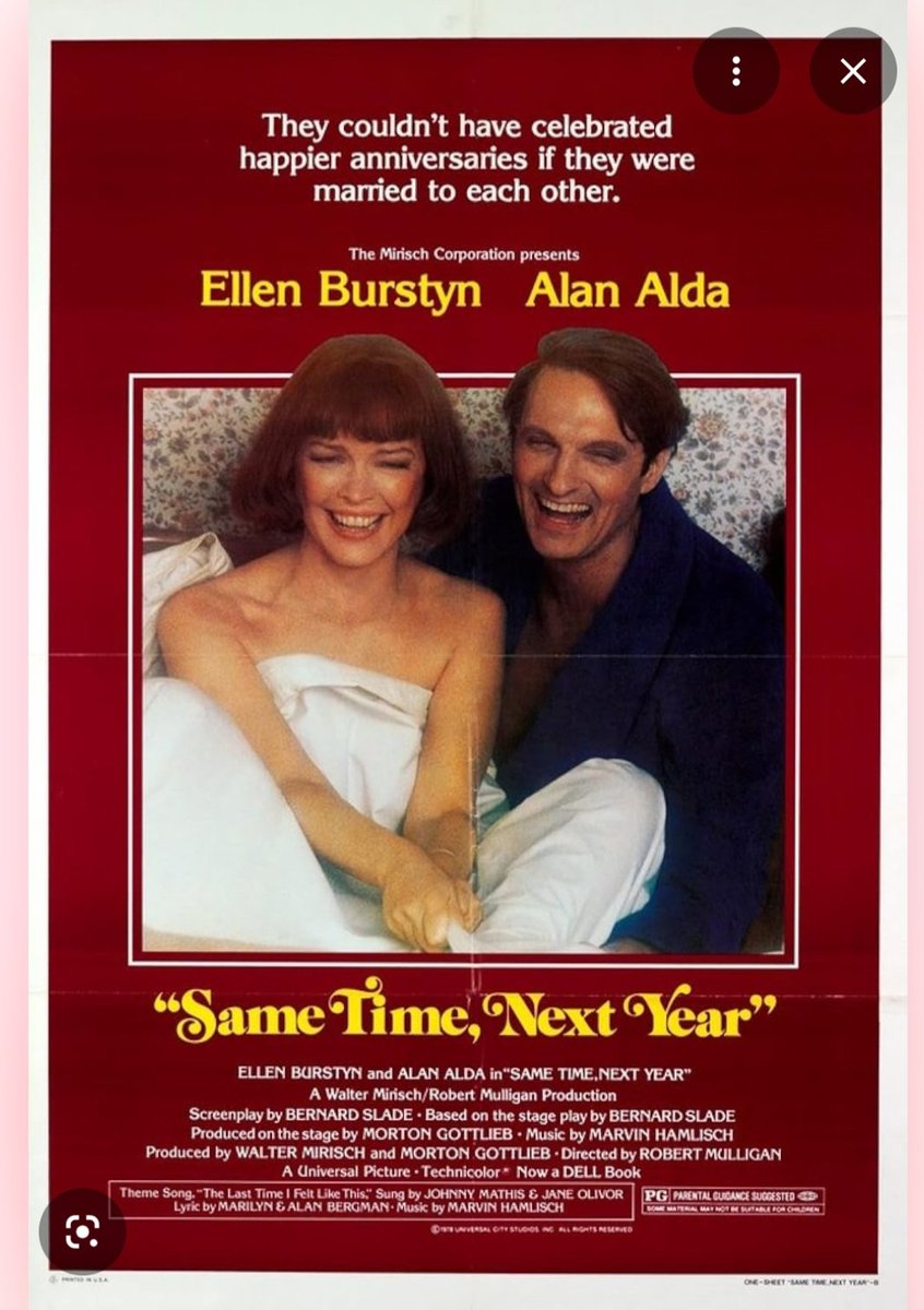 JayBobbin1's tweet photo. So looking forward to this on @tcm tonight (8 p.m. ET). It's been ages since I've seen #SameTimeNextYear, and #EllenBurstyn and @alanalda are both wonderful in it. Director #RobertMulligan cleverly bridges the gaps between the years in which the segments are set. https://t.co/28PVeFsw69