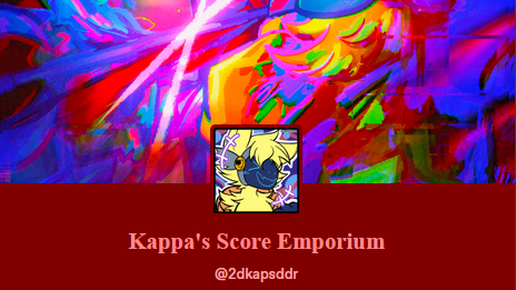2DKAPS's tweet photo. very late, but needed a new pinned...
The name's Kaps. 2DKAPS. John "Play Everything" Trade, from rhythm to fighting to puzzle; I write for my scorepost tumblr and the Full Combo account, too!!
Greatest achievement? Pluto Relinquish [ESP-17] PFC. Favorite song? LOVE IS ORANGE. https://t.co/cw5Y043t5G