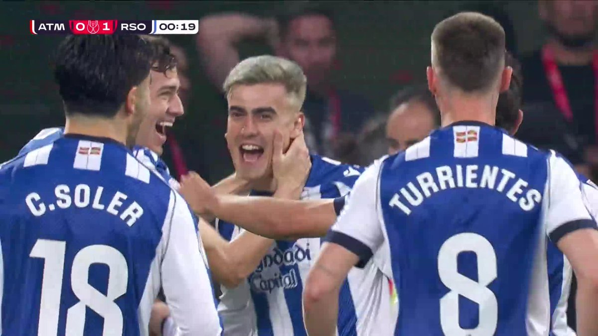 هدف ريال سوسيداد الاول في مرمي أتليتكو مدريد كاملاً 