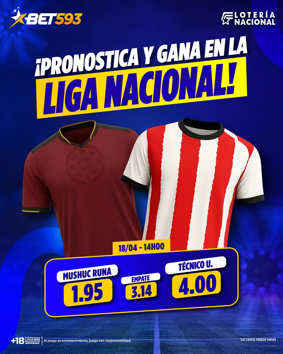 ECUAGOL's tweet image. Hay cruces que con el tiempo se van convirtiendo en clásicos. 🔥⚽
Una nueva edición de este partido está por arrancar y ya tiene ese ambiente que obliga a mirar cuotas, revisar mercados y pensar bien la jugada.
¿A quién le vas?
👉 Pronostica ya en Bet593
#Bet593 #GanoConBet593