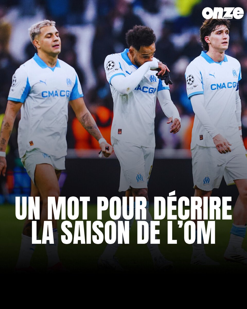 OnzeMondial's tweet image. Un mot pour décrire la saison de l'OM ⬇️

#OM #TeamOM