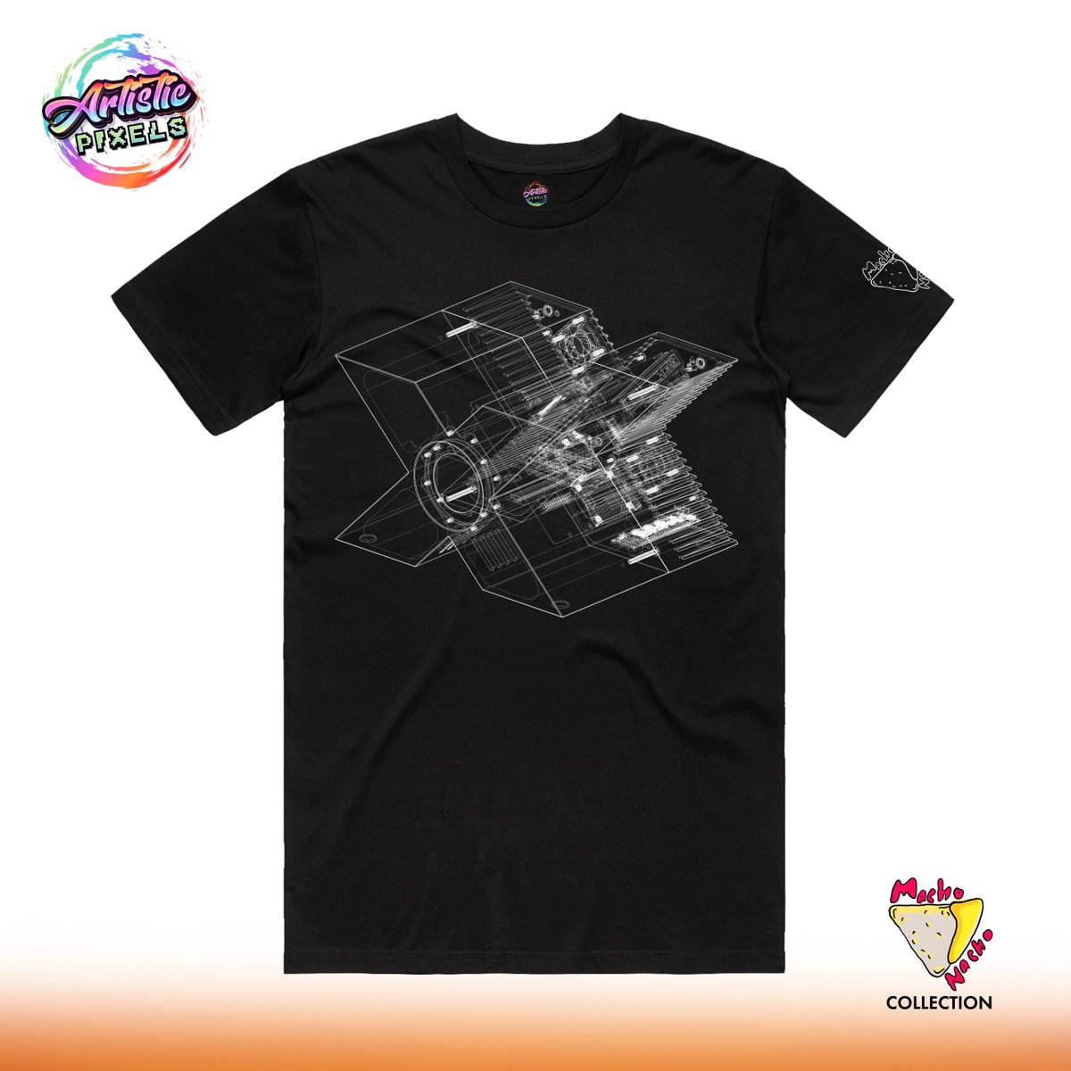 ArtPixels305's tweet image. This is the 3rd video in the Xbox Prototype series &amp;amp; each has been more amazing! To support the channel you can grab your own Xbox Prototype tee, available in both black and Xbox green with MachoNacho and Prototype printed details! 
Order yours here 👉 artisticpixels305.com/machonacho