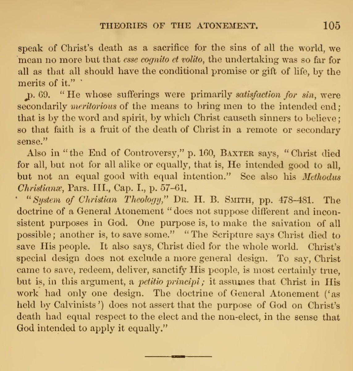 Wow does AA Hodge deal with Charles Hodge’s chapter in his Systematic Theology on the extent of the atonement? 

He quotes approvingly Calamy, Ussher, Baxter, and Henry B Smith! What do all of them have in common?