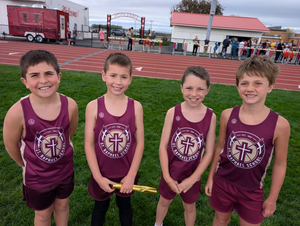 CYOSportsDOC's tweet photo. St. Raphael boys any girls track athletes are having a great time at the Firelands meet today! https://t.co/KEC3wgC3IB