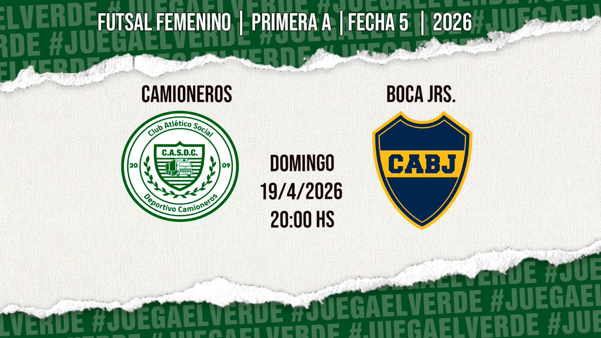 casdcamioneros's tweet image. ⚽️ #Futsal #Femenino #AFA 
🏆 Camioneros vs. Boca Jrs. 
📌 Fecha 5
🗓 Mañana 
🕗 Hora 20
🏟 Arsenal 
🛑 En DIRECTO youtube.com/live/CFYCblcDF…
🌏 Prensa de Camioneros