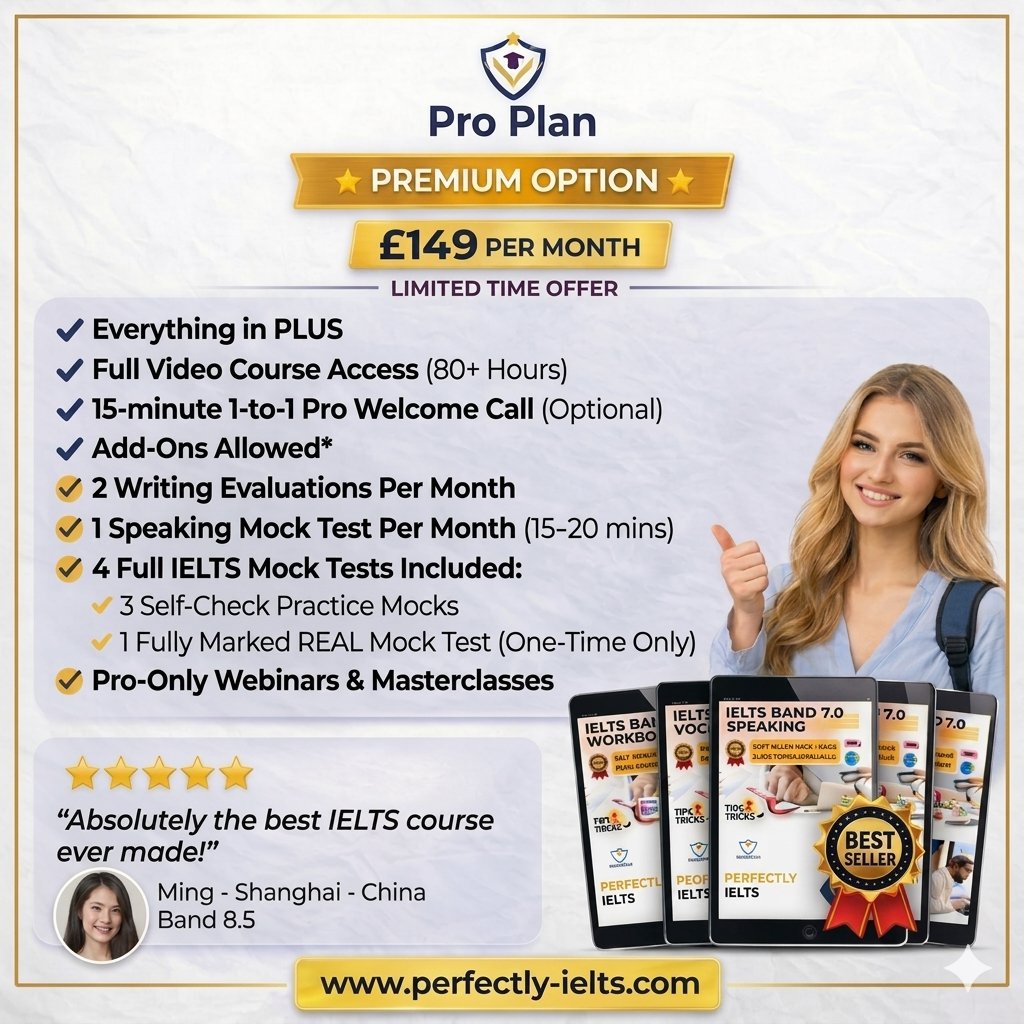 perfectly_ielts's tweet image. "Absolutely the best IELTS course ever made!" 🌟

Ready to hit that Band 8.5? Unlock your full potential with our Pro Plan!

👉 Start your journey today: perfectly-ielts.com/plans

#IELTS #IELTSPrep #IELTSExam #StudyAbroad #EnglishLearning #Band8 #IELTSSpeaking #IELTSWriting