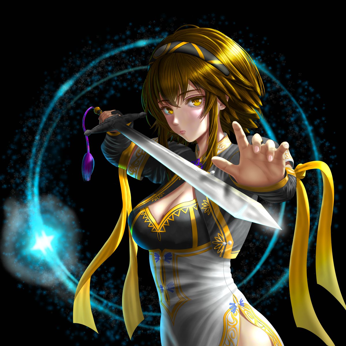 お絵描き始める前って、コレがこうなるとか、コレがコレになるとか想像出来なかったなぁ。
僕の場合、先に顔や顔周りの髪を描いて、いい感じに描けた！と思えたらスタートだからラフの段階で顔だけ妙にくっきり描いてる（笑）
そしてよく見たらシャンファの絵の塗り残しに気がついてしまった…