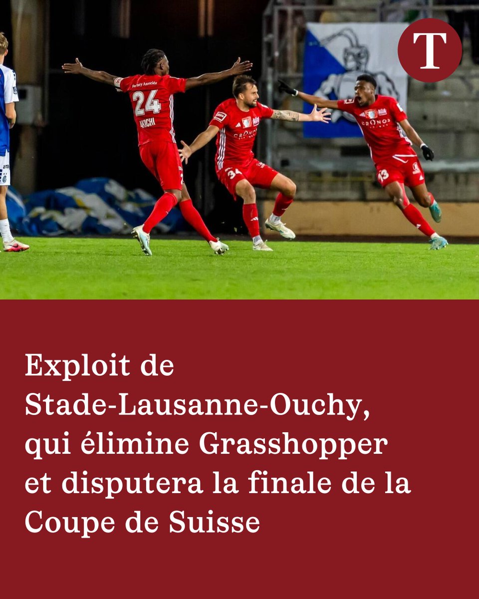 Le club lausannois, pensionnaire de deuxième division, a sorti une troisième formation de Super League (2-0) pour s'inviter au Wankdorf le 24 mai. Il pourrait y rencontrer un autre club vaudois de Challenge League, Yverdon...
➡️ l.letemps.ch/ZyN