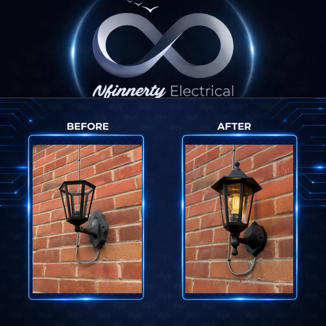 NfinnertyElec's tweet image. Football vs. coach light… football won. 💥 But here’s the glow-up! 💡 #BeforeAndAfter #Nfinnertyelectrical