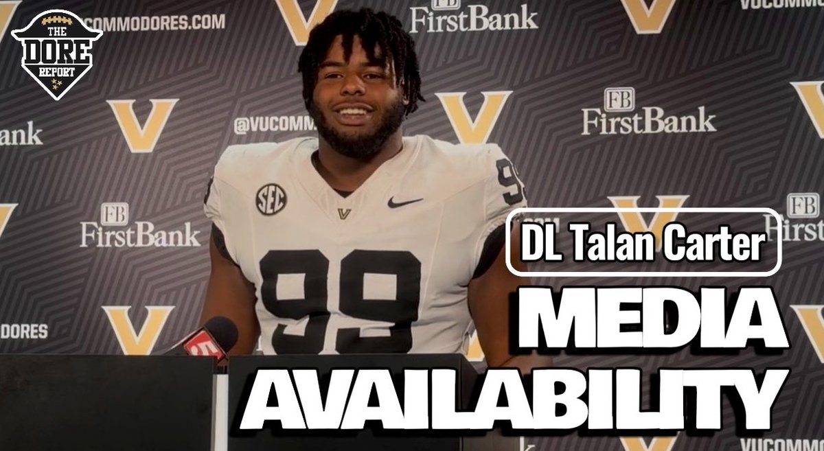 TheDoreReport's tweet photo. Vanderbilt DL Talan Carter Talks Transfer to SEC, Adjusting to Vanderbilt After Spring Game

📺 WATCH —> https://t.co/2S1RlSvr2v https://t.co/evk1QYYtyR