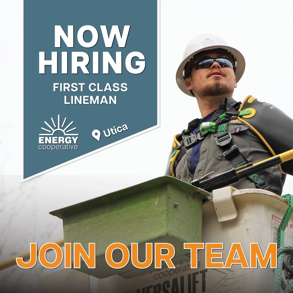 theenergycoop's tweet image. 📢 We're hiring a First Class Lineman!

📲 To learn more and apply, visit bit.ly/4sKRWEQ
#Hiring #FirstClass #Lineman #JoinOurTeam #ApplyToday
