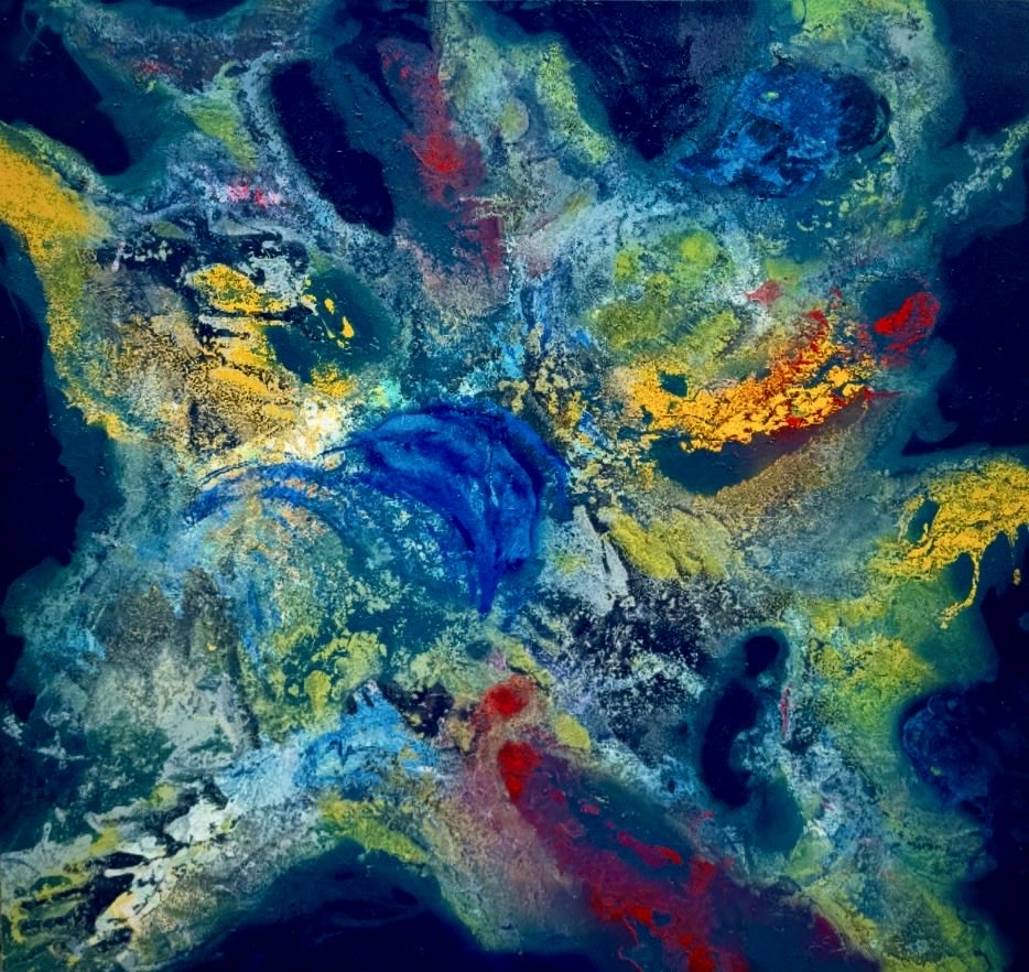 ErickSandlin's tweet image. Church Giggles | 48x48” | Spray Paint on Canvas