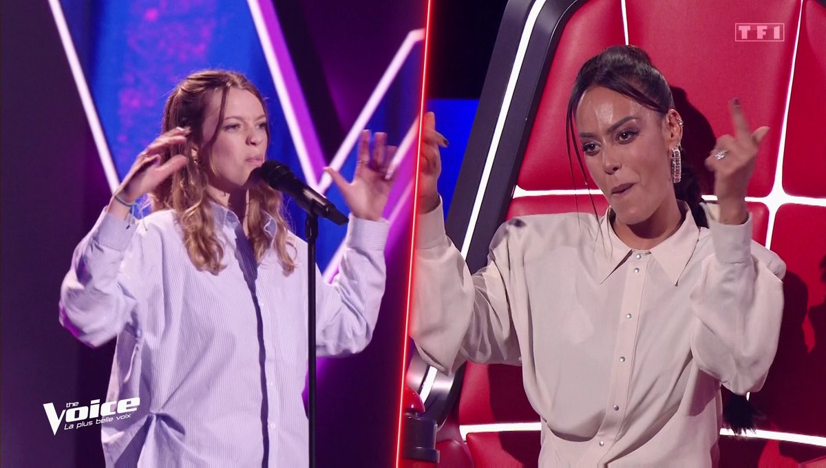 tweetolivier's tweet image. #TheVoice #Alice auteure compositrice sur "Ils me rient tous au nez" Théodora Amel n'hésite pas 
Il y a de grands moments dans son interprétation 
Amel n'aura pas à se battre