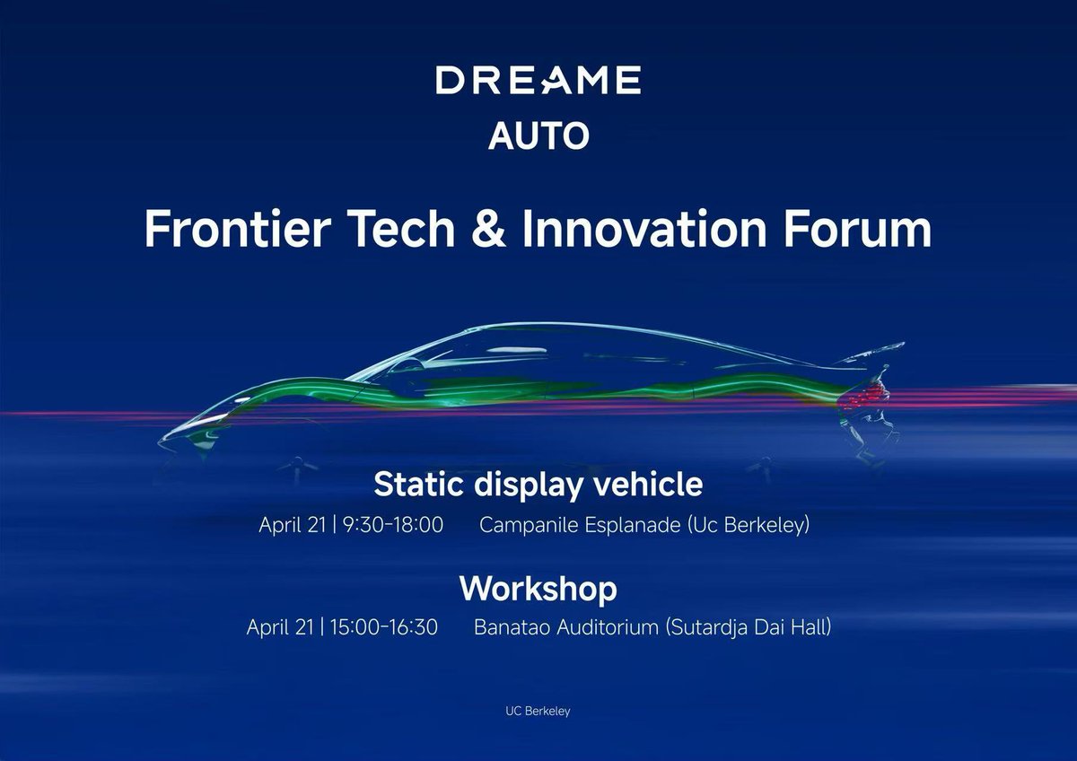 Beta_ucb's tweet photo. BETA x Dreame 
April 21, Berkeley campus 2-5PM
luma：https://t.co/uRzWmE86OI https://t.co/JTslKzOvEy
