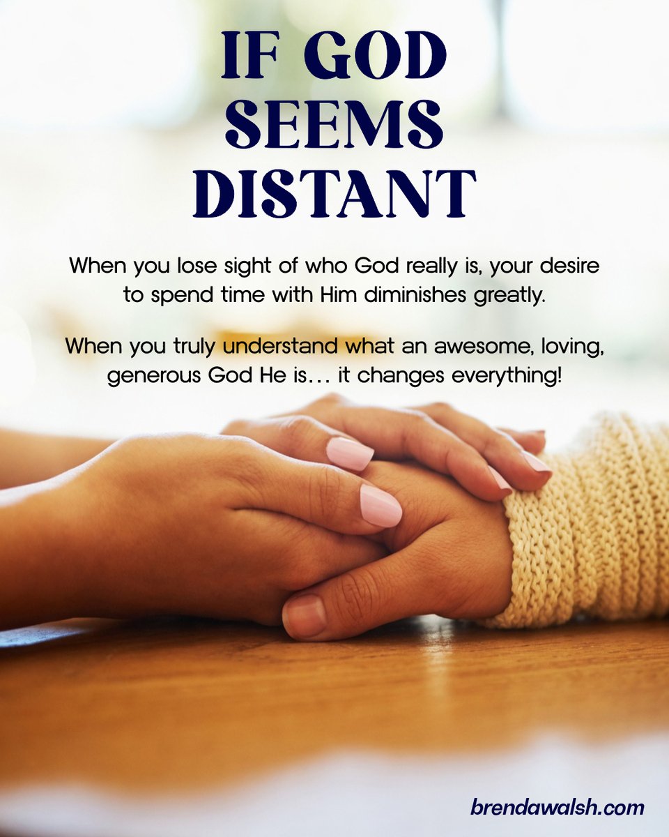 brendakwalsh's tweet image. Today's Daily Devotional Picture: If God Seems Distant
Question of the Day: What is one thing you do everyday that brings you closer to God?

#Christian #ChristianLiving #dailydevotional #connection #relationship #prayer #worship #praise #biblestudy #timewithGod #quiettime #time