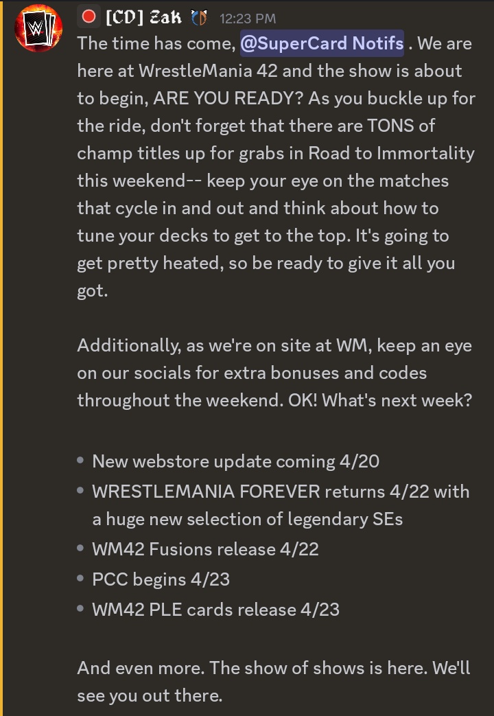 WWE SuperCard News - Updates, Information, & More tweet media