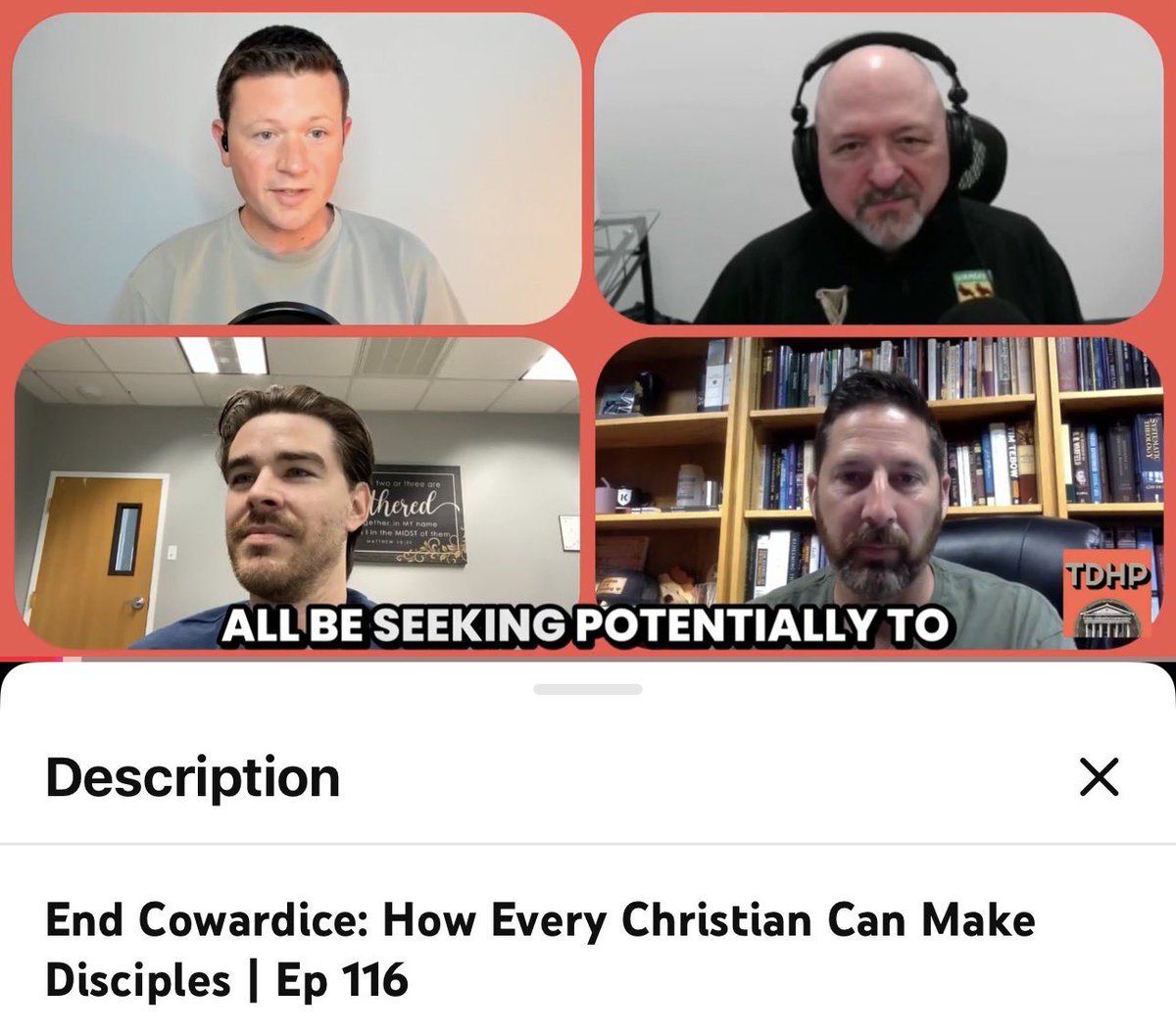 CodyLibolt's tweet photo. Here is our new interview out today with the guys at “Tearing Down High Places.”

I share a vision for how every Christian can help make disciples. https://t.co/Z4A9fIu84Z