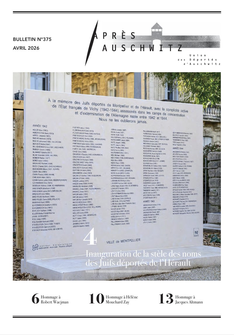 Union des Déportés d'Auschwitz tweet media