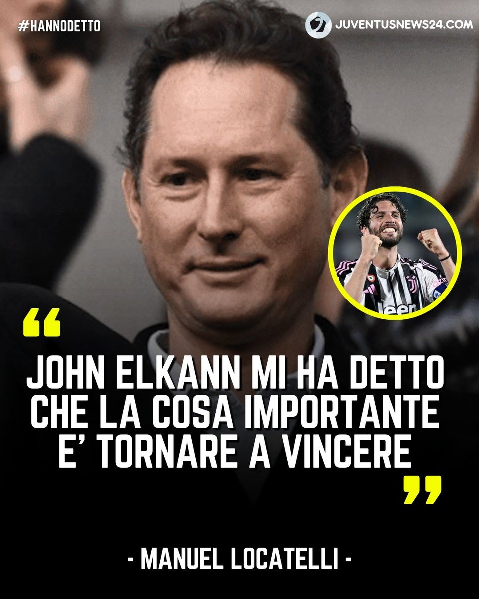 junews24com's tweet image. 💪Manuel #Locatelli ai microfoni della #Rai conferma la volontà della #Juventus e di #Elkann di tornare a vincere il prima possibile

🗣️"Mi auguro chiaramente di vincere con questa maglia. Non ci siamo riusciti in questi anni, però abbiamo un obiettivo che sicuramente è quello"