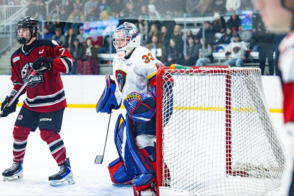mjhlhockey's tweet photo. #MJHLNews | Loik Leduc scored twice while Austin Dubinsky made 30 saves to help the Niverville Nighthawks to a 4-1 win in game one on Friday night in front of a sold out crowd at the CRRC in Niverville.

@McMunnandYates #TurnbullCupFinal

📓 Read | https://t.co/ocbOAcYhM8 https://t.co/QoBcEYv1IU