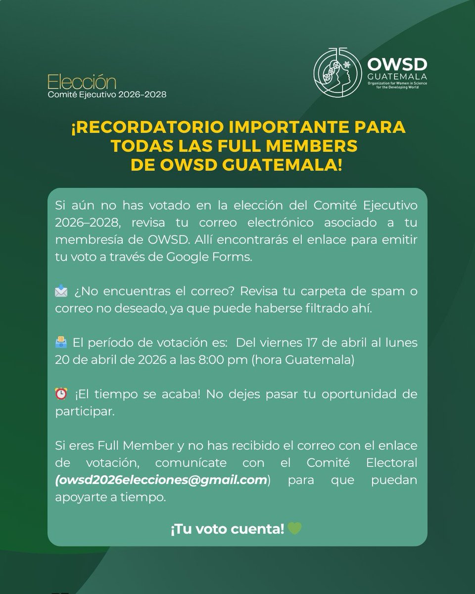 OWSD Guatemala tweet media