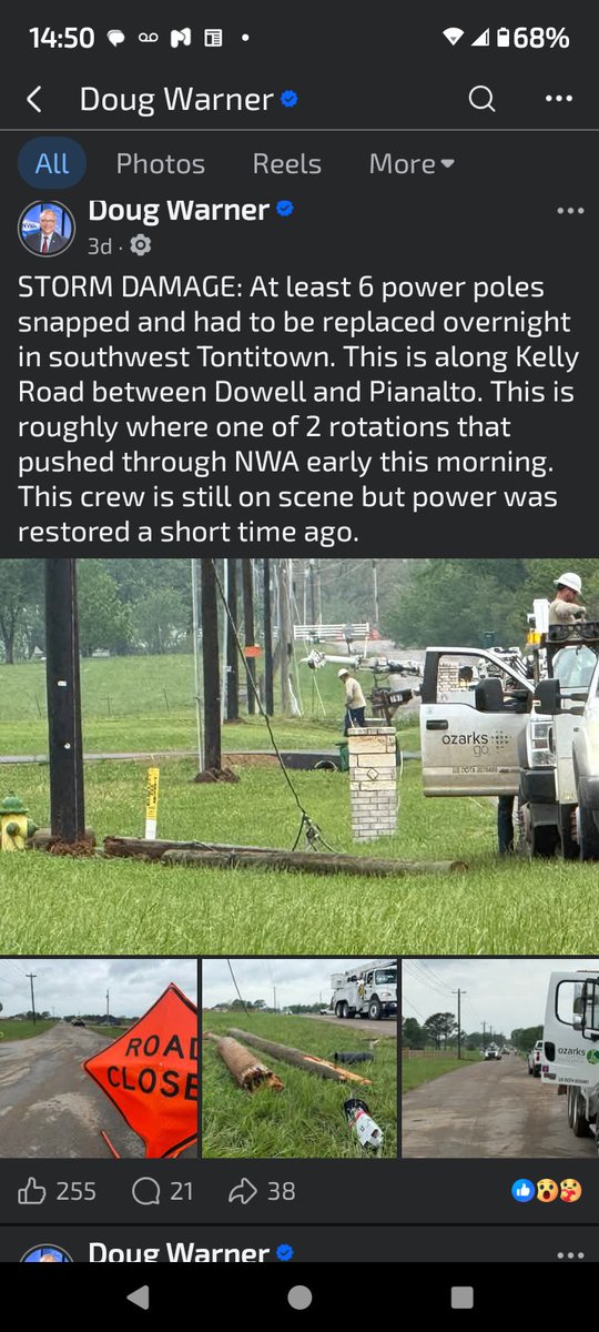 ashfirepower's tweet photo. @NWStulsa @SPiltz Did you guys get these reports of damage in the Tontitown/Springdale areas? https://t.co/GQsxuDiFzr