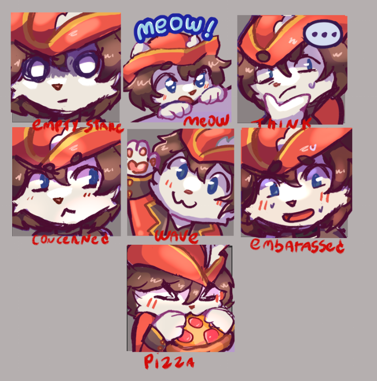 Pandilinak's tweet image. Emote evolution! From sketch to final art 
I love sharing how each piece is created, from the loose sketch lines to the final render that makes the characters pop off the screen!
What do you think about seeing the process behind the creations?
#commission #emotes #sketch #furry