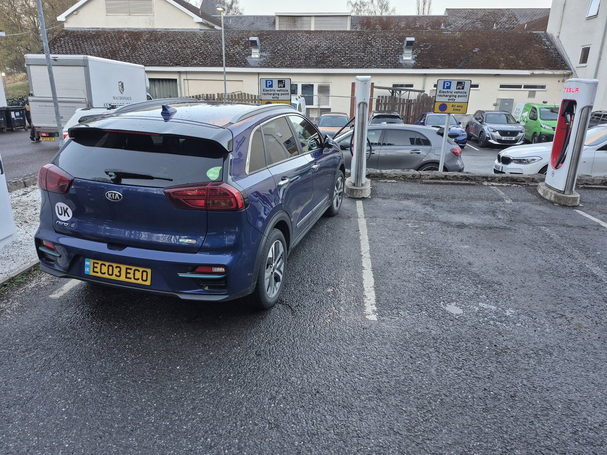 ecocars1's tweet photo. Video soon on how to park a non Tesla EV at a Tesla Supercharger 😎 😀 #guessWhere ? https://t.co/QyrW0PGqVO