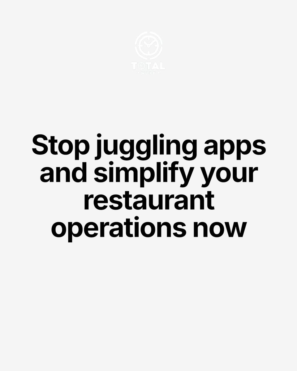TotalWorkLLC's tweet image. Juggling updates, swaps, and time off across apps? One platform keeps your team aligned and shifts covered without the chaos. Ready to simplify your restaurant operations with a single tool? #RestaurantTech #RestaurantOwner #HospitalityIndustry #RestaurantLife