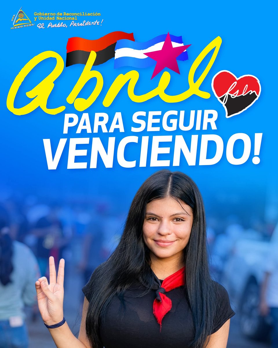 🇳🇮 Abril para seguir Venciendo! ❤🖤

🕊"Vivir en Paz, vivir con amor, con fe, con esperanza, en solidaridad, en hermandad, vivir tranquilos". ✨
#18deabril 
#ElCaite