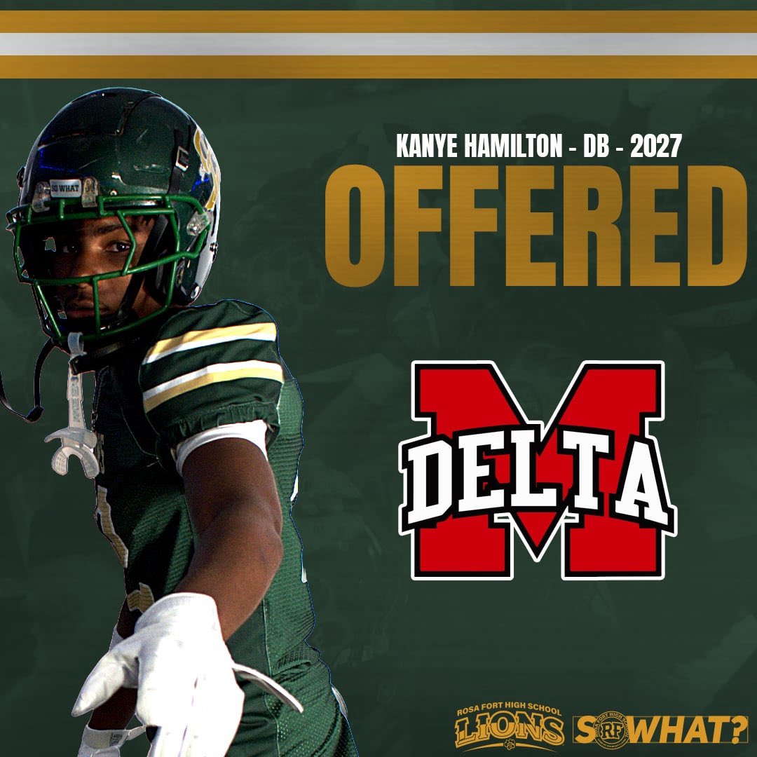 KanyeHamilton7's tweet photo. Blessed to receive my 1st offer from @MDCCATHLETICS  @MDCC 🔴 ⚫️

@CoachMBraimer @CoachTucker25 

@JUCOFFrenzy @JuCoFootballACE @MacCorleone74 @PrepRedzoneMS @Rebels247 @CoachNickson1 @blake_levine https://t.co/8ba727nft2
