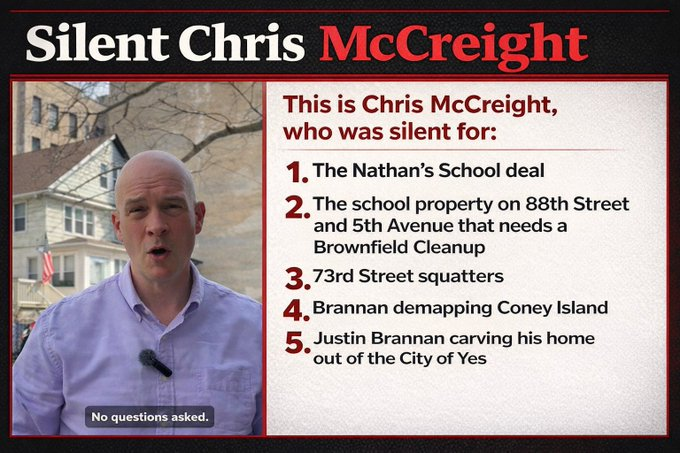 queenoftheclick's tweet image. Hey @Carlos_Calz07  We saw McCreight post an endorsement from @BKYoungDems .

How can anyone at @disrupt_USA endorse a man who stayed silent through #corruption for years?

Speak out Carlos!