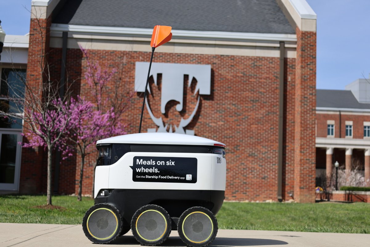 tennesseetech's tweet photo. Tennessee Tech's Dining Services is taking a step into the future — one small robot at a time.

Read more: https://t.co/VHmbjqOaxe https://t.co/DgPdl6usaV