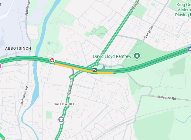 trafficscotland's tweet image. NEW❗️ ⌚21:10

🗺️ #M8 (W) Junction 27 Onslip

⛔ ROAD CLOSED ⛔ due to a road traffic incident

The main carriageway  is⚠️ RESTRICTED ⚠️

📣 Updates to follow

@SWTrunkRoads

#PlanAhead