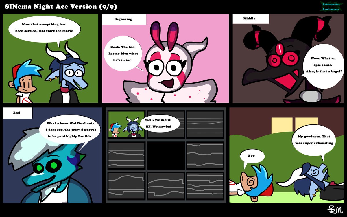 McintyreBaron's tweet image. Movie done. #fnf #VsRetroP2 #fanart #retrospecter #gaming #intothespiderverse