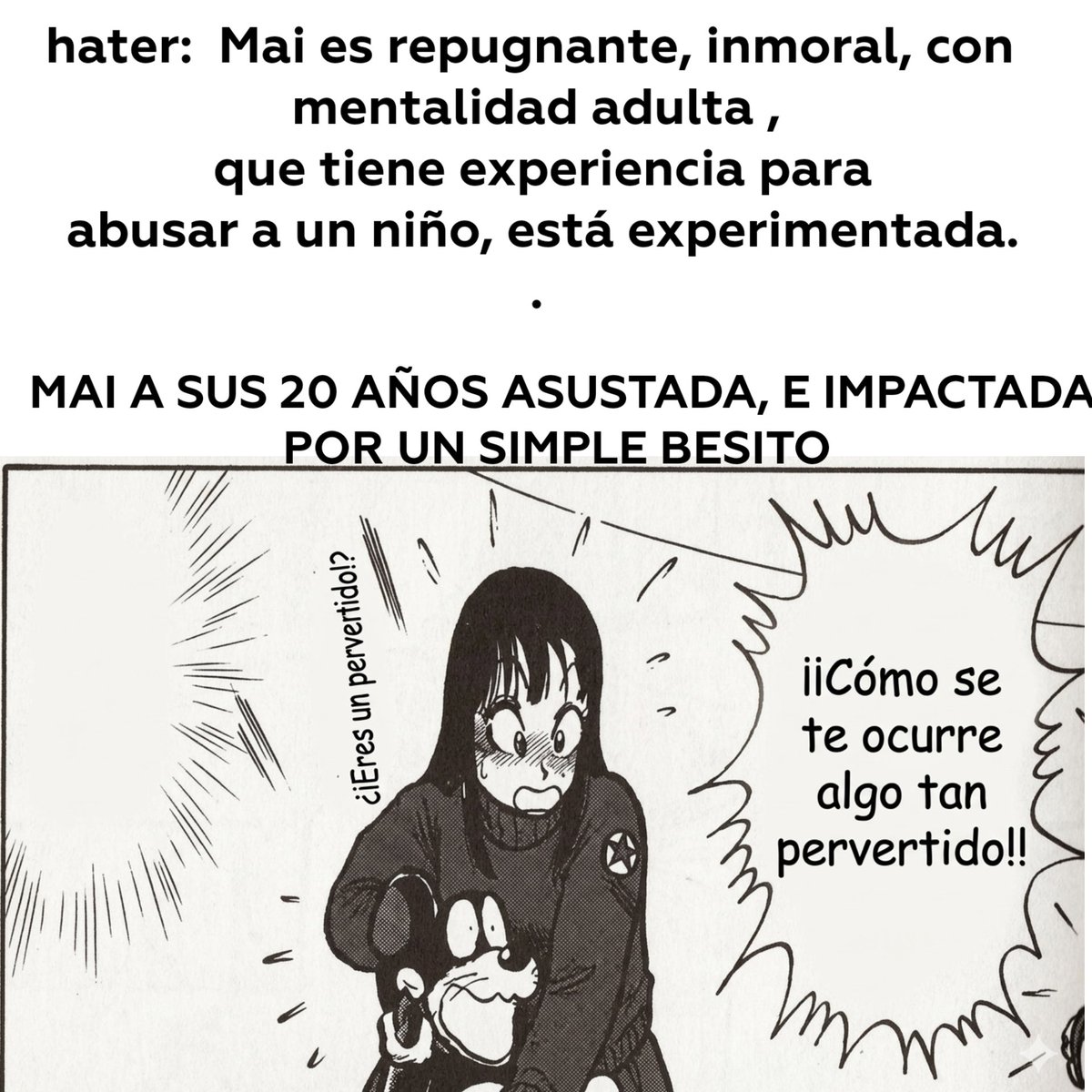 TrumaiP's tweet image. Como cuando aparecen haters de Mai y confirmas que pensar no era requisito.
Jsjsjsj 
#defendiendoamai #trunks #mai