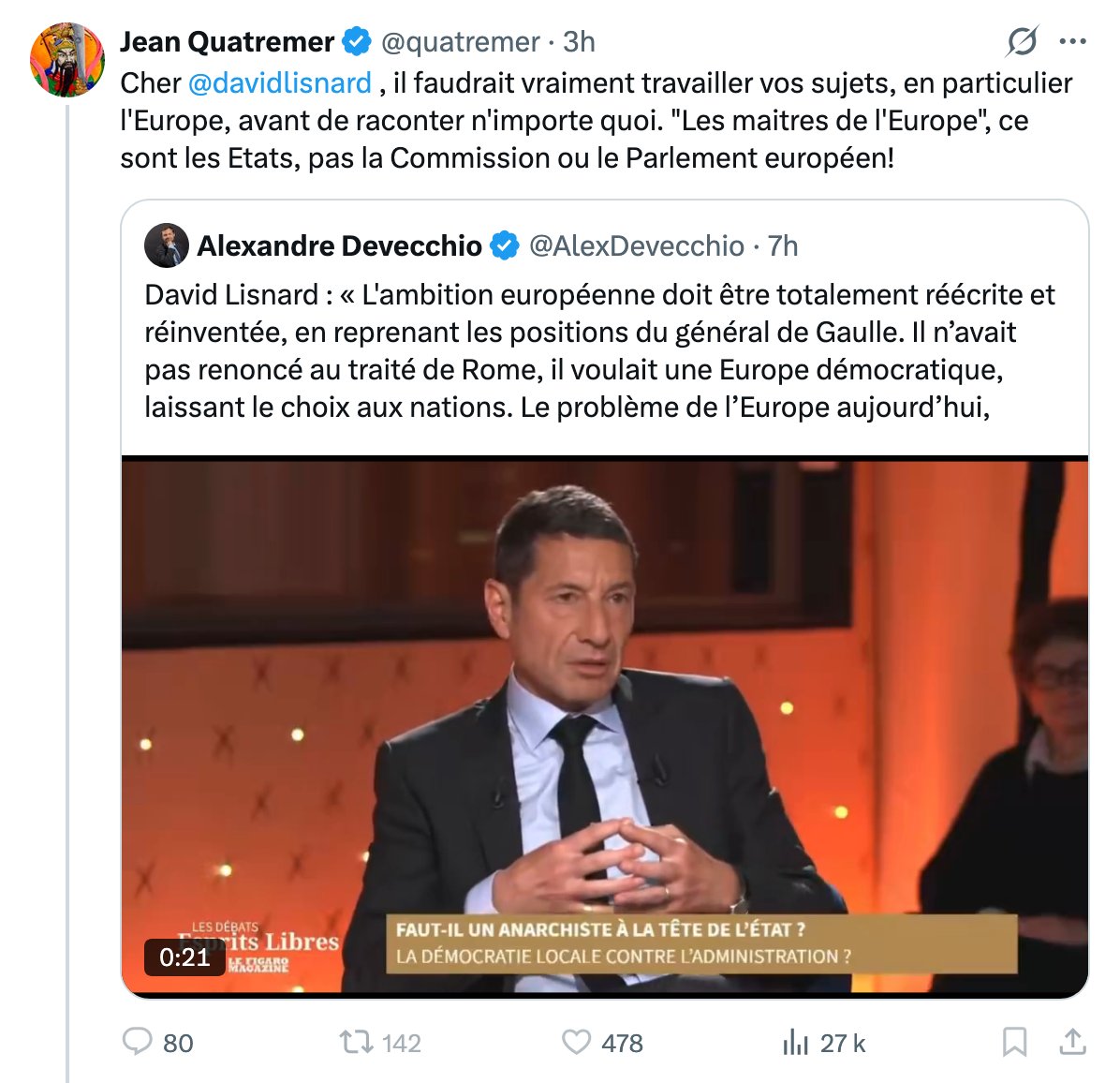 sumac_h's tweet image. Il se lâche de plus en plus notre ami @quatremer … et ça fait un bien fou. @davidlisnard 
(Sur l'Europe il est incollable)
