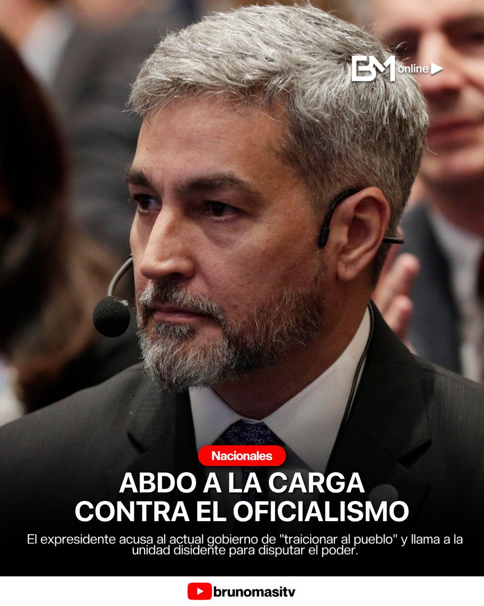 Mario Abdo Benítez volvió a la escena política con un fuerte mensaje. Durante un acto en Asunción apoyando a Arnaldo Samaniego, el exmandatario criticó duramente al oficialismo colorado, asegurando que se alejaron de los principios del partido y utilizan su mayoría política para