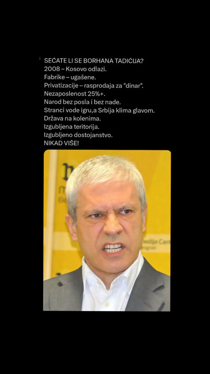 TEvic52337's tweet photo. Nikad više! #boristadic https://t.co/8HImCisMfB