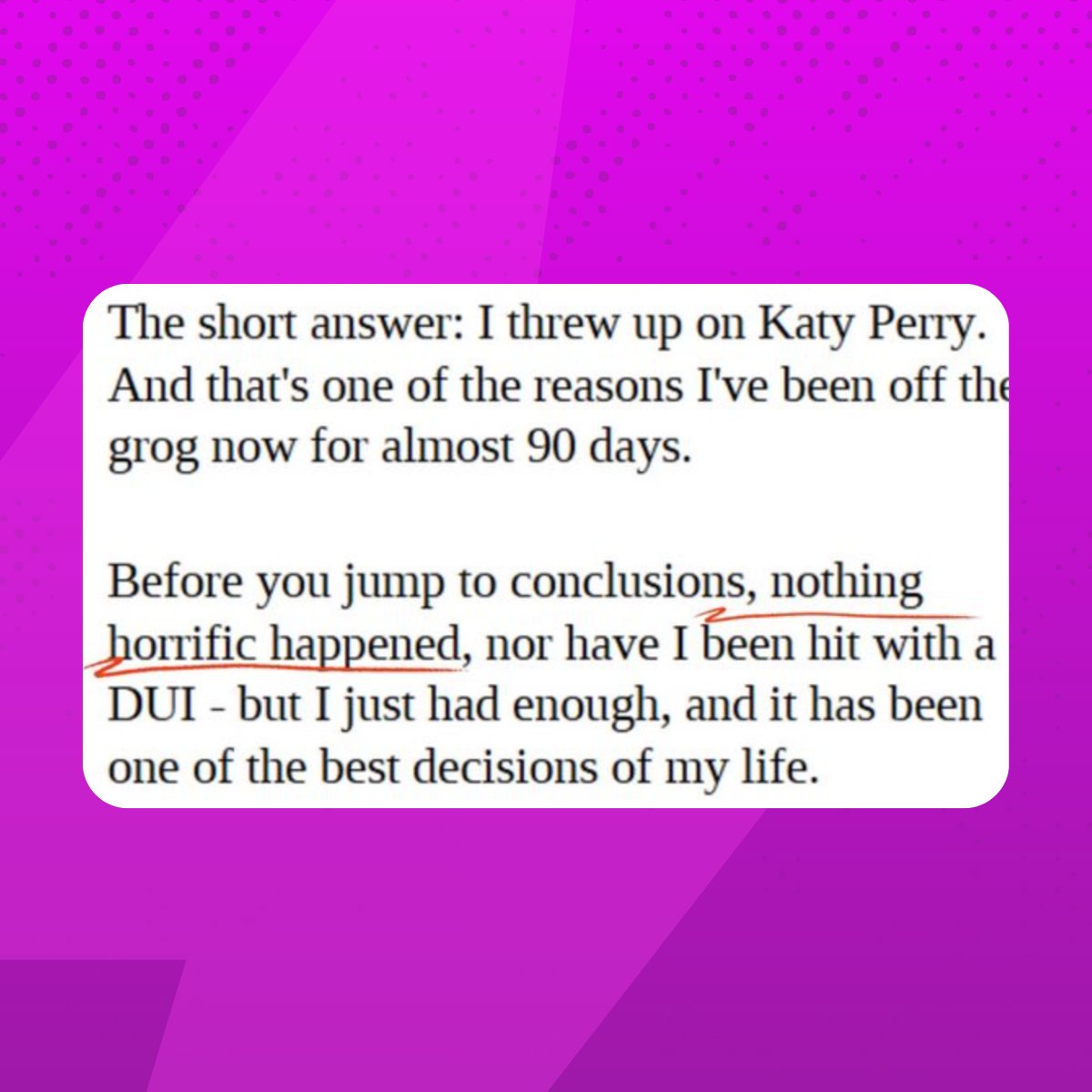 🚨 Ruby Rose disse que 'nada horrível aconteceu' na noite em que ela acusa Katy Perry de ter lhe ab*sado, em redação escrita em 2011.

No texto ela fala sobre ter invadido baile de formatura com Katy, e que chegou a vomitar o pé da cantora, mas que "nada horrível aconteceu".