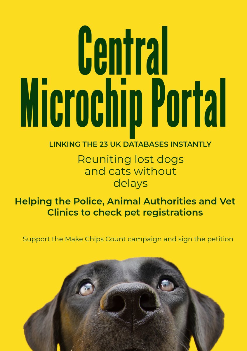 VetsGetScanning's tweet image. You never know if you will need your pet’s microchip to bring them back home but one thing is for sure, you’ll want the system working the best way it can, that’s why this petition is so important. 

SIGN ON THIS LINK: petition.parliament.uk/petitions/7486…

This #petition calls for the backup