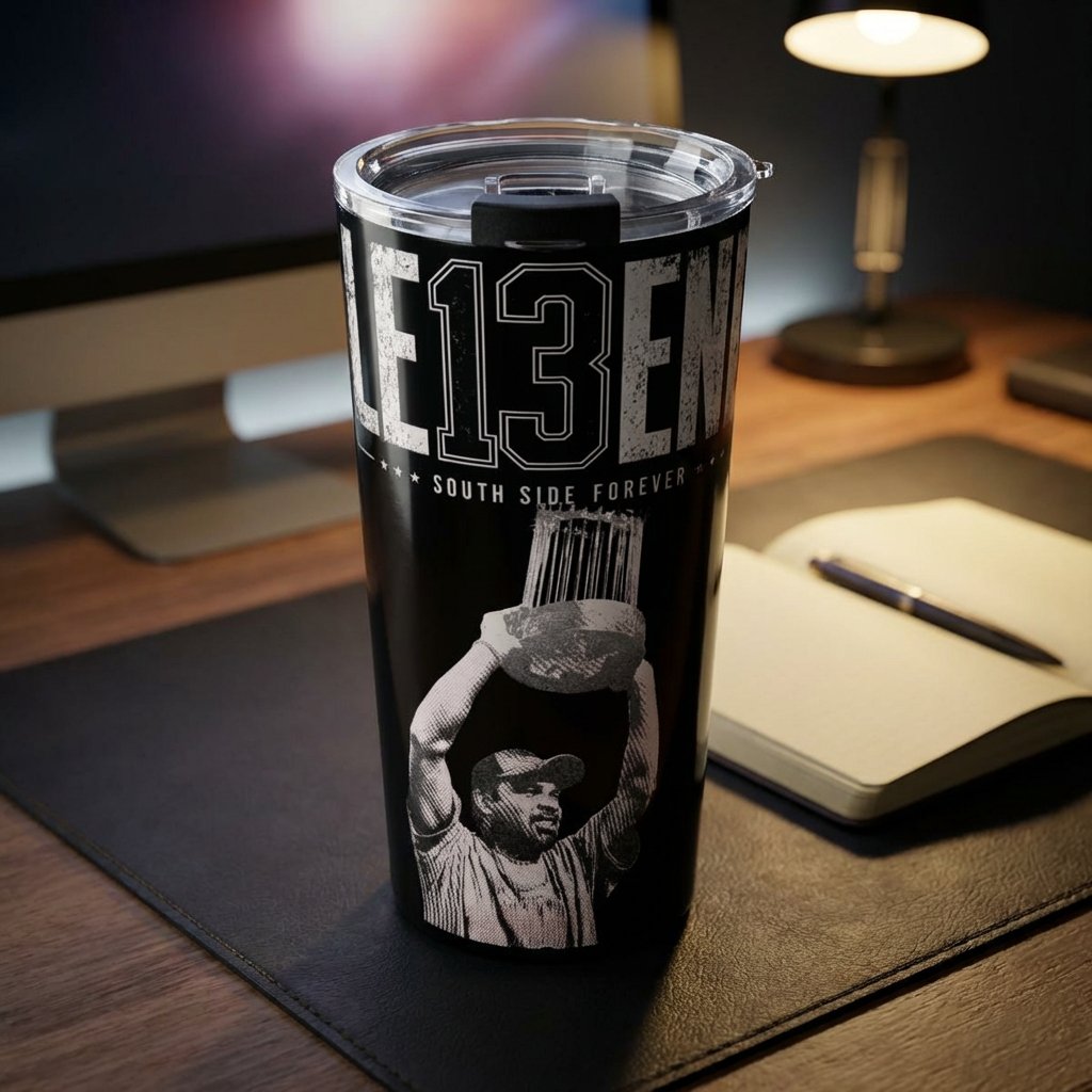 PenguinImprints's tweet photo. South Side forever ⚾🔥
The LE13END drop is here — a tribute to a legendary era in Chicago baseball and the impact of Ozzie Guillén.
Limited run tumbler available now 👇
 https://t.co/VOXUjmwvae

#WhiteSox #SouthSide #Chicago #MLBall https://t.co/FXwJhq5zJ6